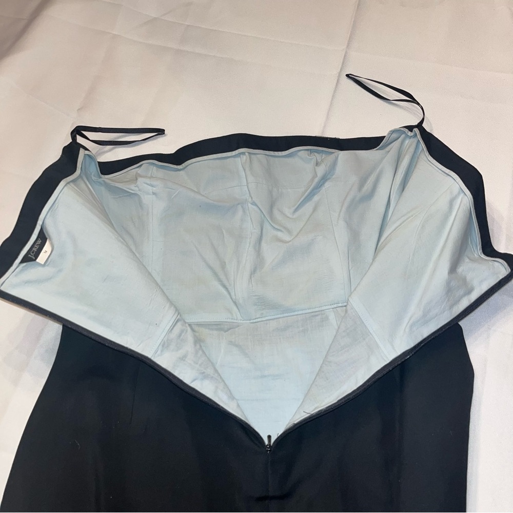🚨1 DAY SALE🚨 J. Crew VINTAGE strapless Black Dress LBD w/ Boning size 12 - Picture 3 of 7